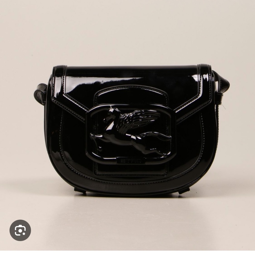 Etro Pegaso Patent Leather Crossbody Bag